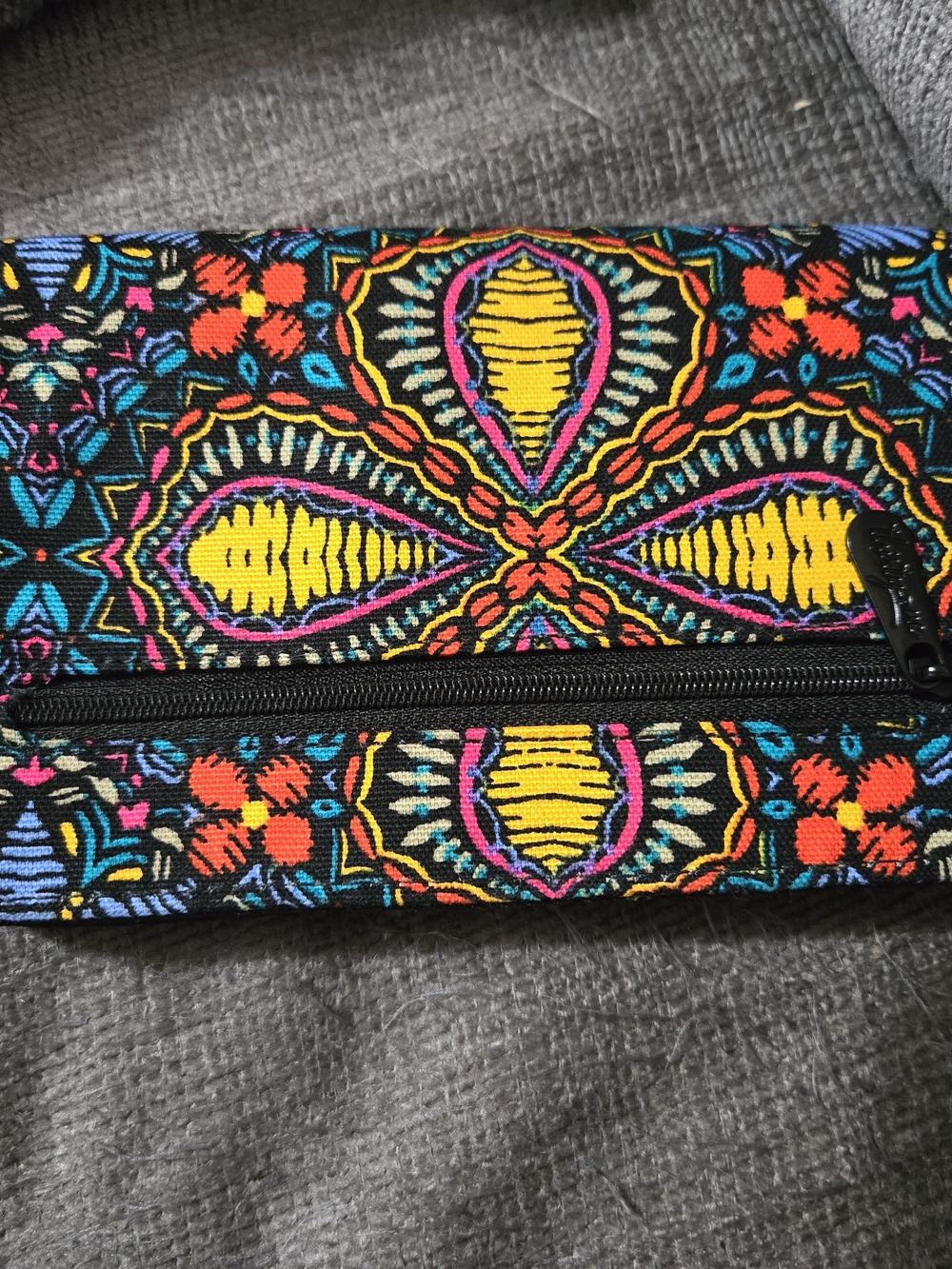 thirty-one Multicolor Patterned Zip Cosmetic Pouch - Yellow, Pink & Black